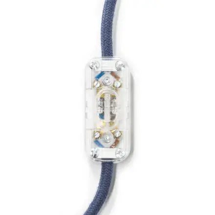 Single Pole In-Line Switch With Earth Terminal - Transparent