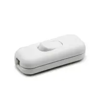 Single Pole In-Line Switch With Earth Terminal - White