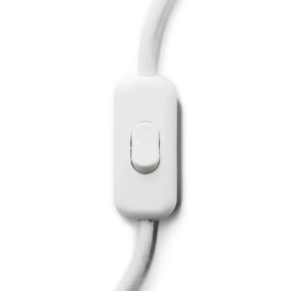 Single Pole In-Line Switch With Earth Terminal - White