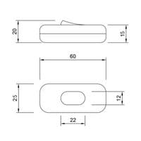 Single Pole In-line White  Switch With Titanium Button