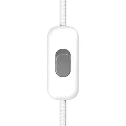 Single Pole In-line White Switch With Titanium Button