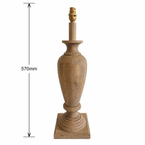 Sloan Roman Urn Table Lamp - Mango Wood - 570mm High