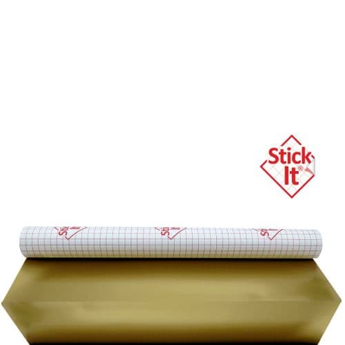 Spanish Gold - Satin Metallic  Self-Adhesive Lampshade Material 122cm - Stick-It ®