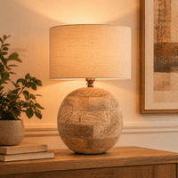 Sphere Table Lamp - Mango Wood - Medium - 340mm High