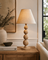 Stacked Sphere Table Lamp - Mango Wood - 430mm