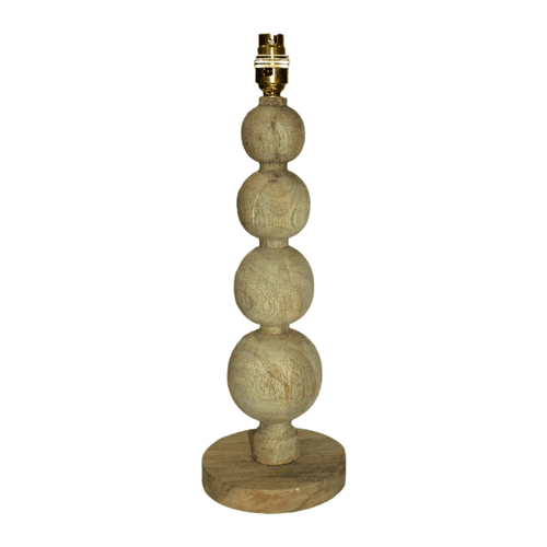Stacked Sphere Table Lamp - Mango Wood - 430mm