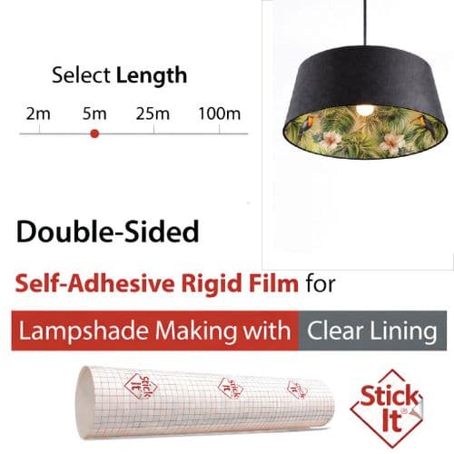Stick-It® Double-Sided PVC Clear Self-Adhesive Lampshade Material – 145cm