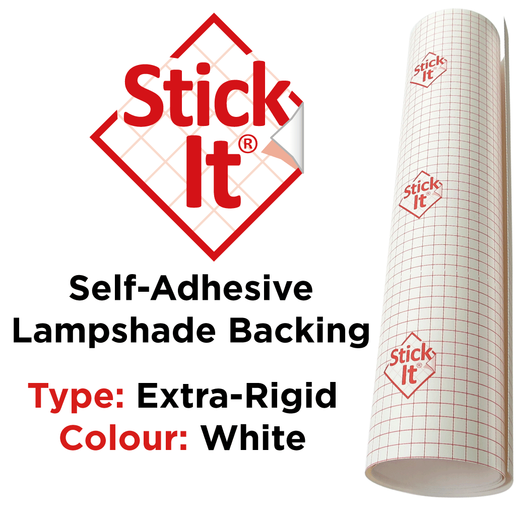 Stick-It ® EXTRA-RIGID - Premium - Self-Adhesive Lampshade Material - White - 146cm