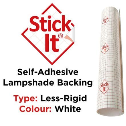 Stick-It ® - LESS-RIGID - Self-Adhesive Lampshade Material 146cm - White