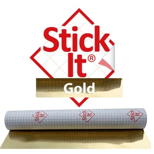 Stick-It ® Mirror Gold with Protective Film Self-Adhesive Lampshade Material 134cm