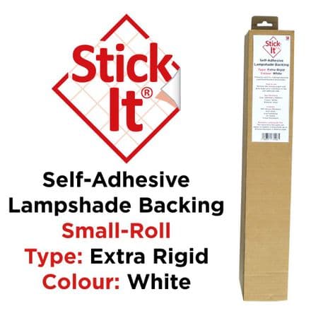 Stick-It ® Small Roll - Self-Adhesive Lampshade Vinyl Extra Rigid - White - 1460mm x 500mm