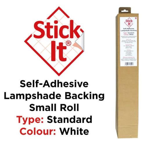 Stick-It ® Small Roll - Self-Adhesive Lampshade Vinyl - White -1460mm x 500mm