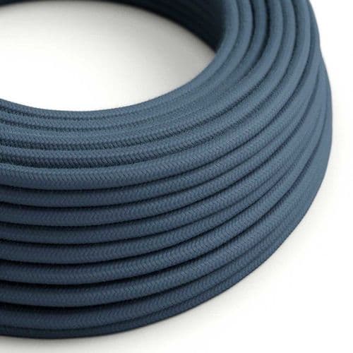 Stone Grey Cotton 3-Core Textile Cable ID: XZ3RC30