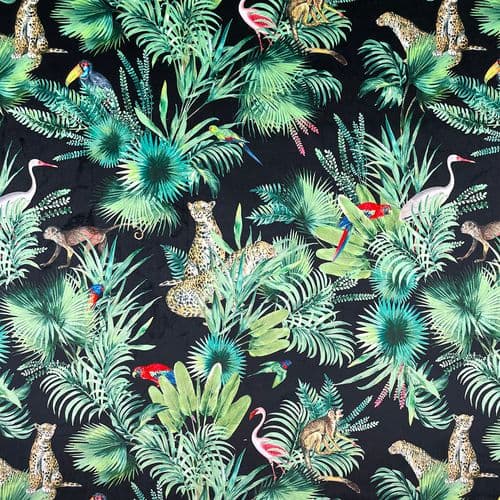 Supreme Printed Velvet - Amazon Black 148cm