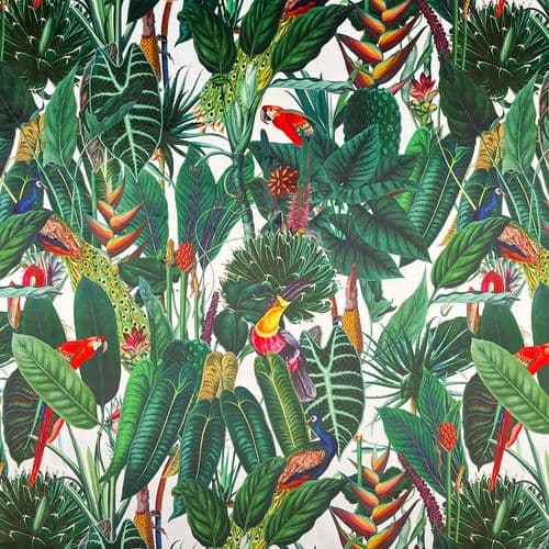 Supreme Printed Velvet - Rainforest Natural 148cm ID: 6016