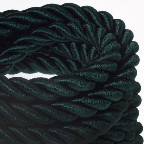 Twisted XL Electrical Cable - (Shiny Dark Green) 16mm