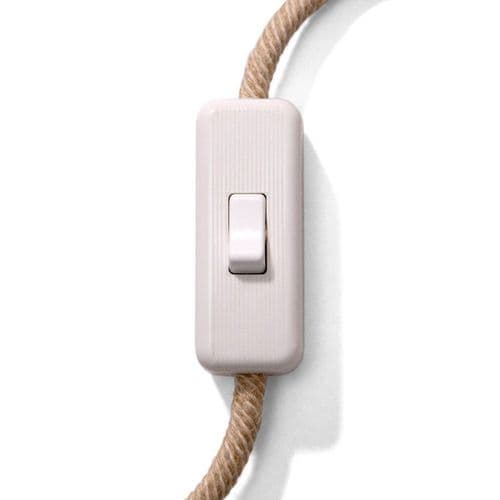 Unipolar Wire Breaker Push Rocker Switch - White