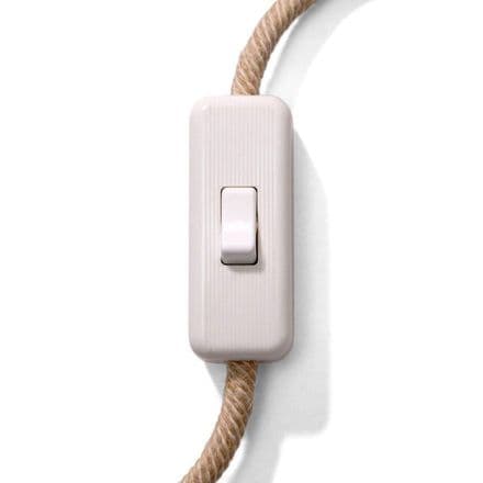 Unipolar Wire Breaker Push Rocker Switch - White