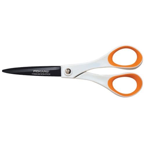 Universal Scissors Titanium Non-Stick - 18cm (Orange & White)