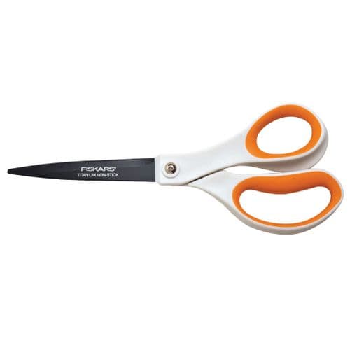 Universal Scissors Titanium Non-Stick - 21cm (Orange & White)