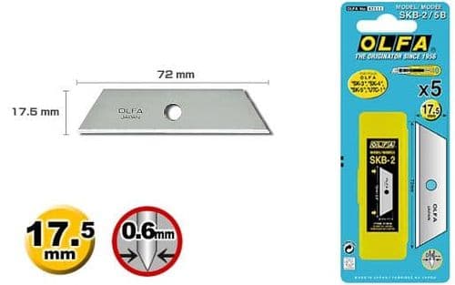 Utility & Safety Cutter Blade - SKB25B POINTED TIP  Pack of 5        OLF/SKB25B