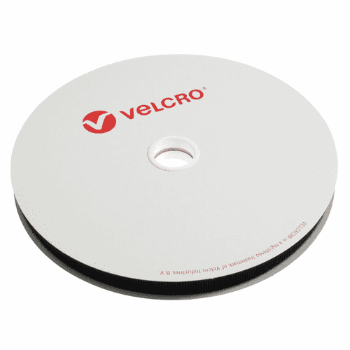 Velcro HOOK ONLY Tape: Sew-In: 25m x 20mm: Black ID: 2V10H20\BLK