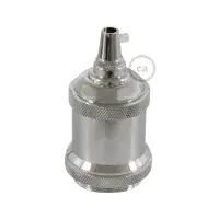 Vintage Aluminium E27 Lamp Holder Kit - Chrome