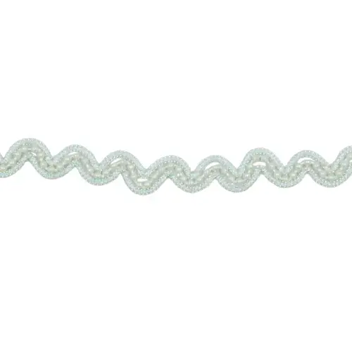 Wavy Beaded Trim Aqua 12mm x 10mtrs