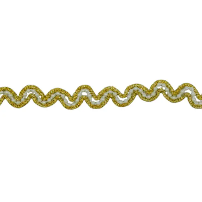 Wavy Beaded Trim Gold 12mm x 10mtrs