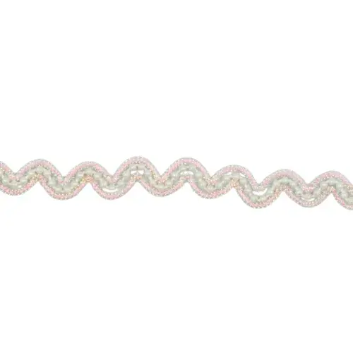 Wavy Beaded Trim Pink 12mm x 10mtrs