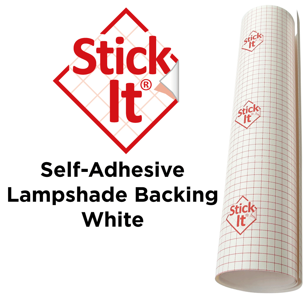 White Backing - Self-Adhesive Lampshade PVC