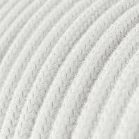 White Cotton 3-Core Textile Cable