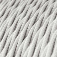 White Cotton Twisted 3-Core Textile Cable