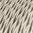 White Melange Linen 3-Core Twisted Textile Cable