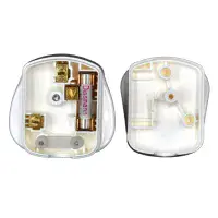 White UK 3-Pin Plug With 3A Fuse