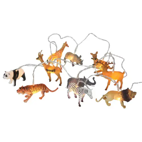 Wild Animal 10 LED Light String - 170cm - Timer Function