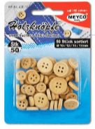 Wooden Buttons x 50 - (Item No: 405-15)