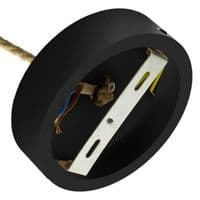 Wooden Ceiling Rose Kit with 1 Hole -Black