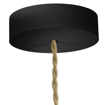 Wooden Ceiling Rose Kit with 1 Hole -Black