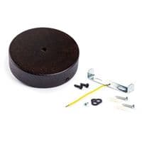 Wooden Ceiling Rose Kit with 1 Hole -Dark Wood