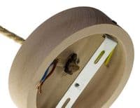 Wooden Ceiling Rose Kit with 1 Hole - Natural Wood