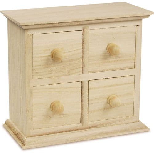 Wooden Chest with 4 drawers (34621)