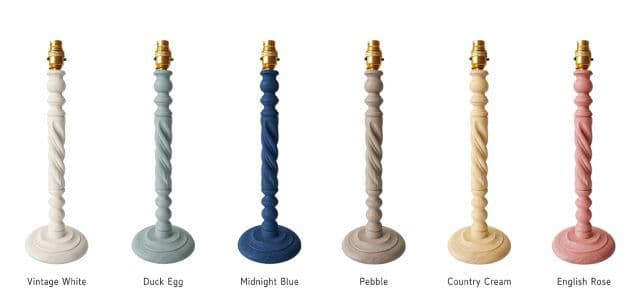 Lamp base painted in Ronseal furniture paint colours