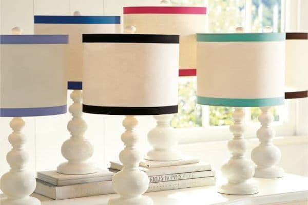 lampshades with bias binding