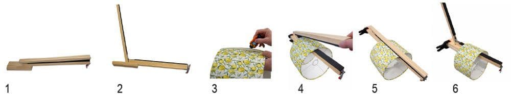 Lampshade sealing jig clamping a seam