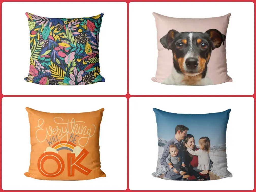 Selection of custom printed cushion covers