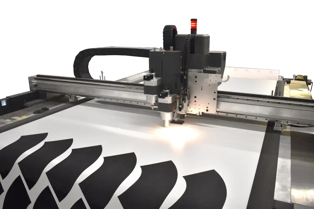 Cutting machine for lampshade panels