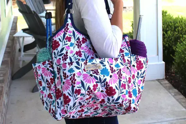 Patterned craft and knitting bags