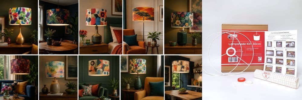 Selection of lampshade types