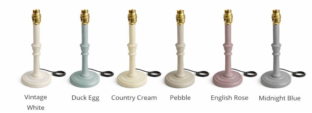 Lamp base painted in Ronseal furniture paint colours